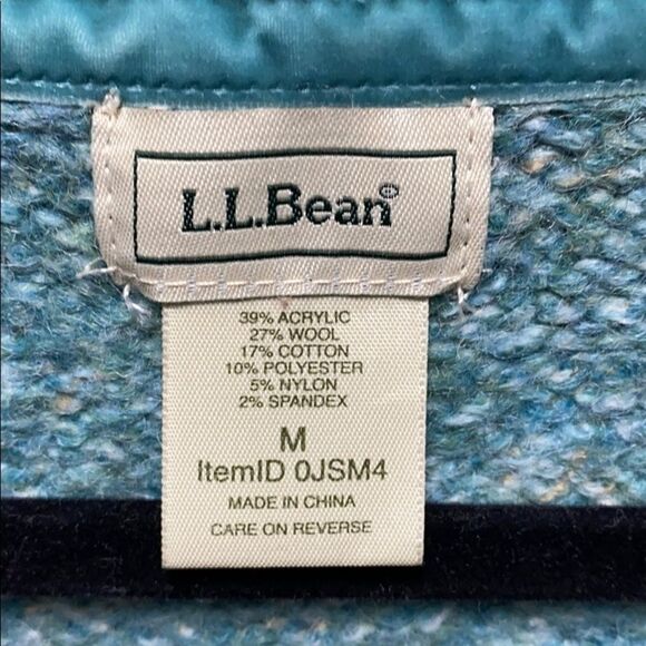 L.L.Bean Wool Button Front V-Neck Sweater Vest - Picture 3 of 4